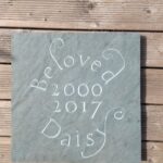 Grave maker for a much loved dog called Daisy - Vermont Slate